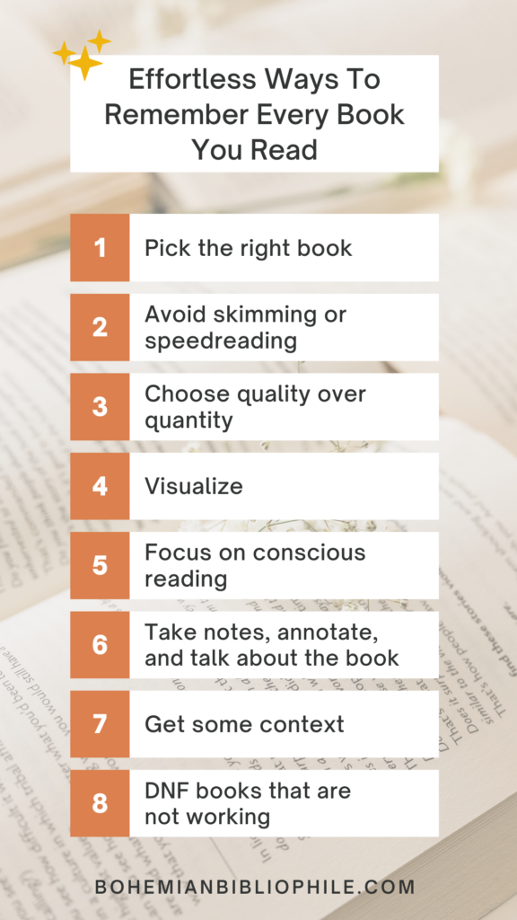 Effortless Ways To Remember Every Book You Read: 8 Effective Reading Habits